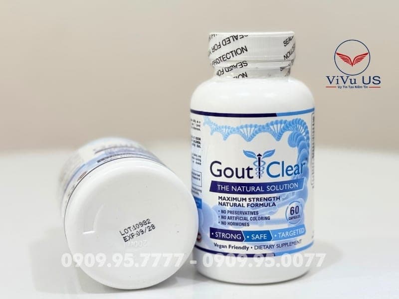 Viên Uống Gout Clear 60 Viên Hỗ Trợ Gout của Mỹ - ảnh 4