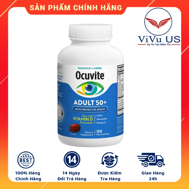 Viên bổ mắt Ocuvite cho người lớn trên 50 tuổi 150 viên của Mỹ - ảnh 2