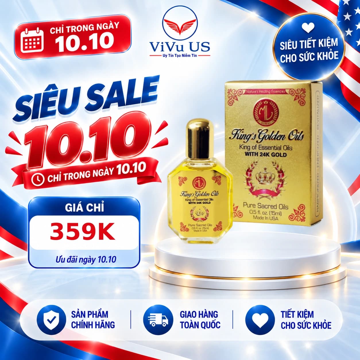 Dầu Vàng Thiên Tế King Golden Oils của Mỹ