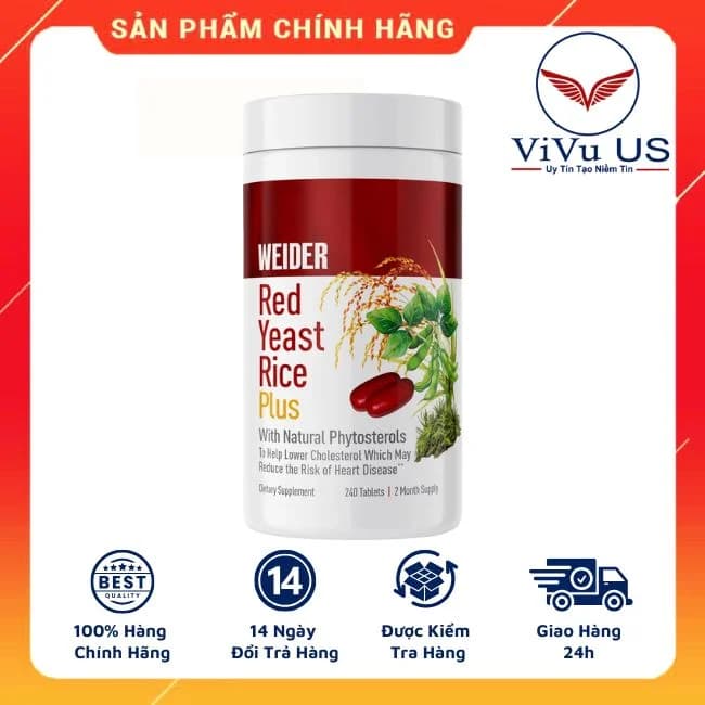 Viên Giảm Mỡ Máu Weider Red Yeast Rice Plus 1200mg: Giải Pháp Tự Nhiên Cho Trái Tim Khỏe Mạnh?