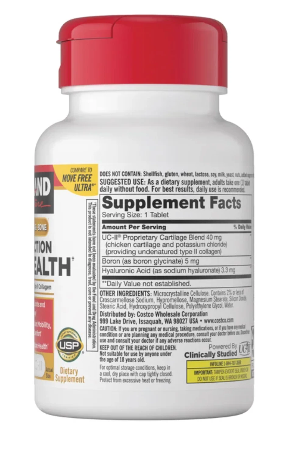 Thành phần viên uống Triple Action Joint Health Kirkland