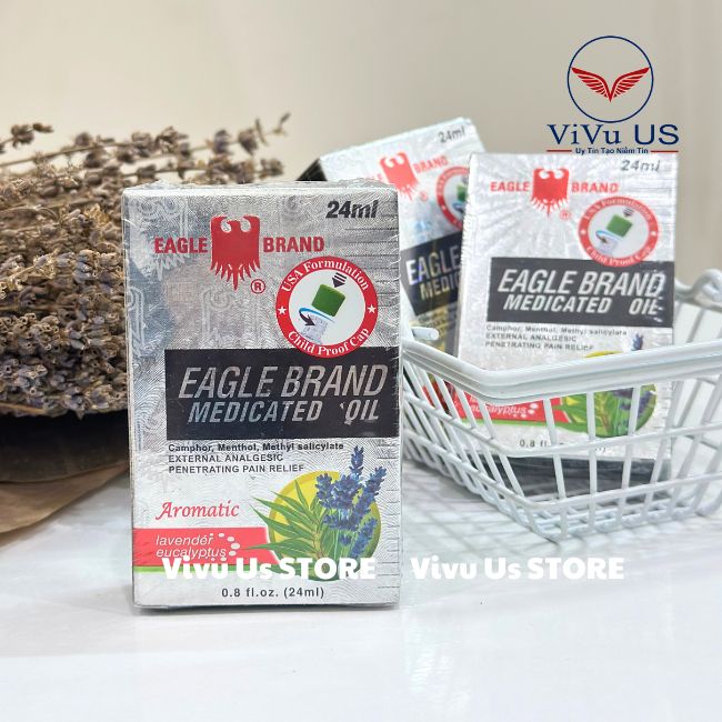 Dầu Gió Trắng Con Ó Mỹ Eagle Brand Medicated Oil