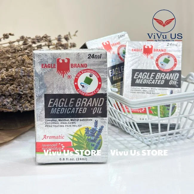 Dầu Gió Trắng Con Ó Mỹ Eagle Brand Medicated Oil