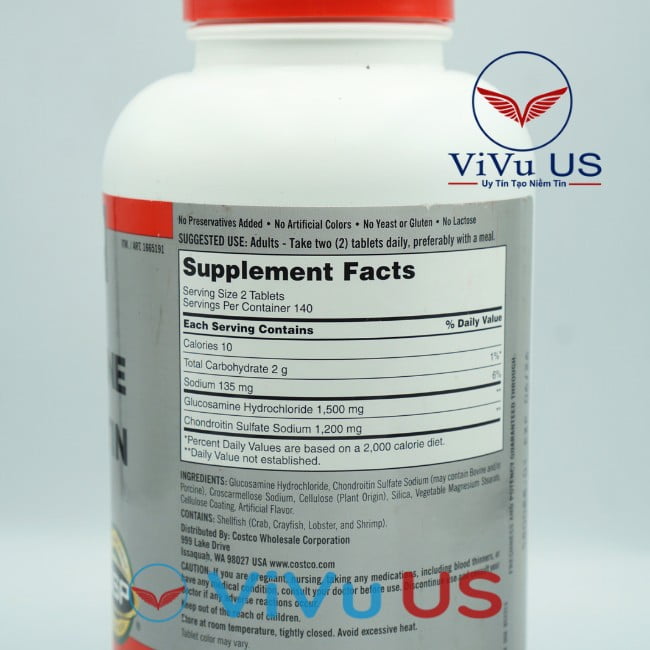 Thanh Phan Glucosamine 1500mg Chondroitin 1200mg