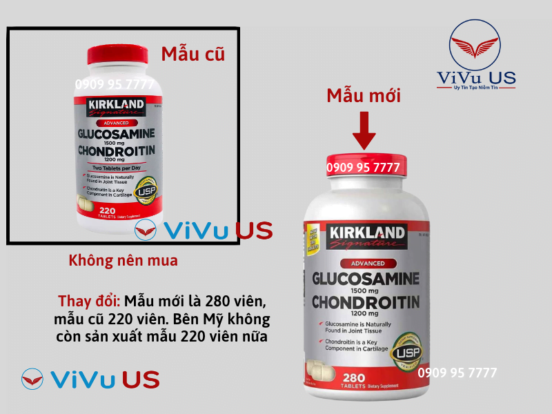 Glucosamine 1500mg Chondroitin 1200mg 280 vien