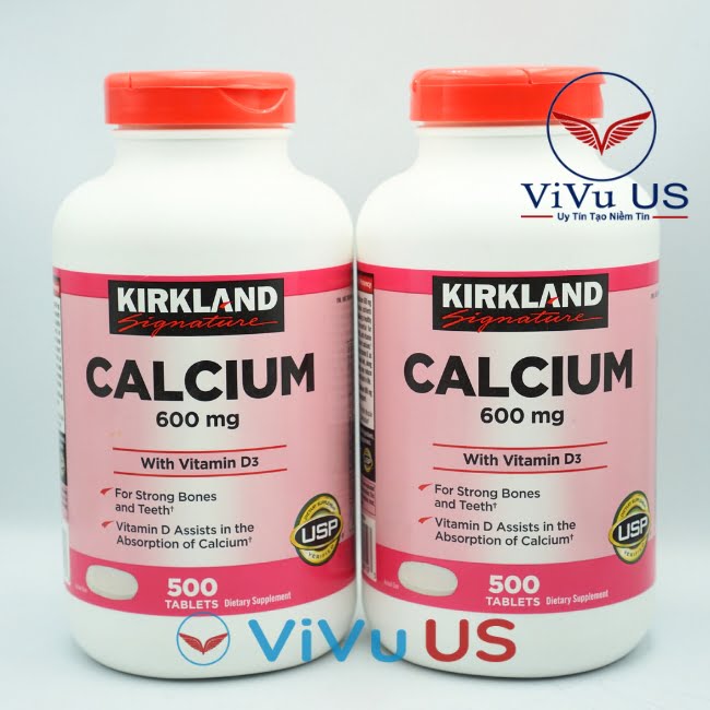 Canxi Kirkland Calcium 600mg D3