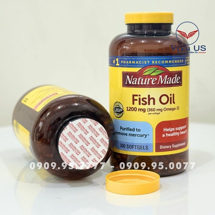Nature Made Fish Oil 1200mg 300 Viên