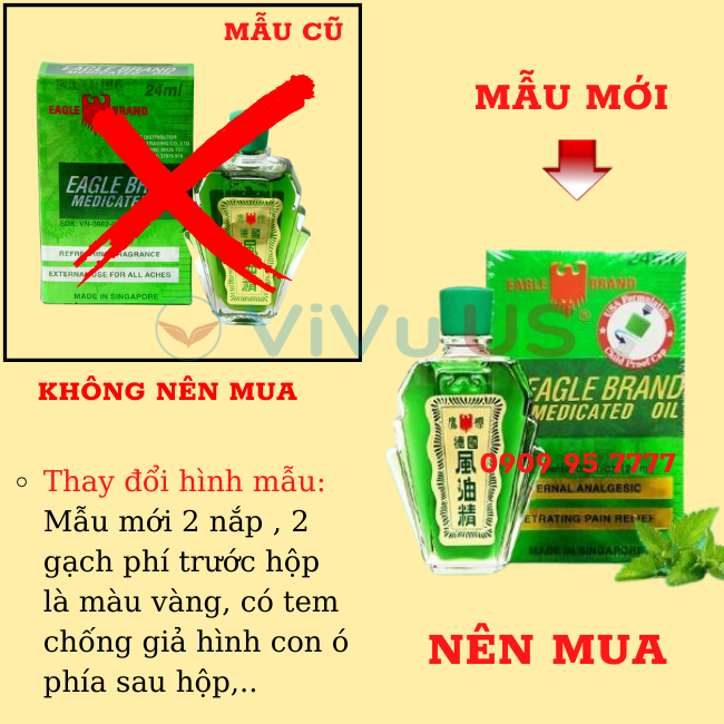 Phân Biệt Mẫu Mới Mẫu Cũ Dầu Xanh 2 Nắp