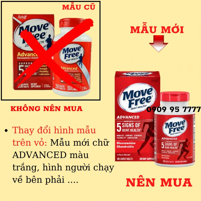 Phân Biệt Mẫu Mới Và Cũ Move Free 200 Viên