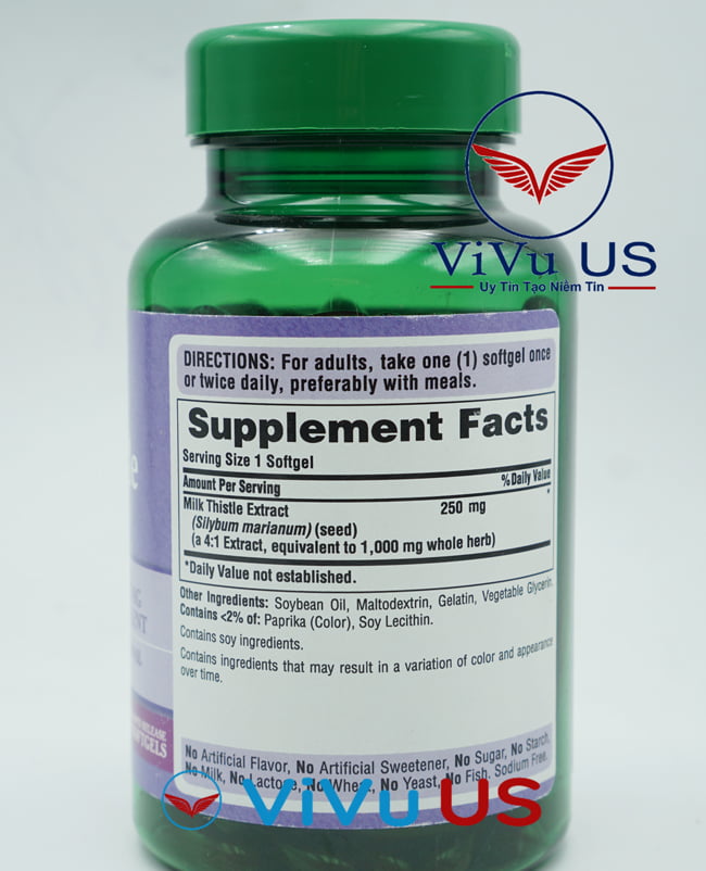 Thanh Phan Milk Thistle Extractitan’s Puritan’s Pride 1000mg