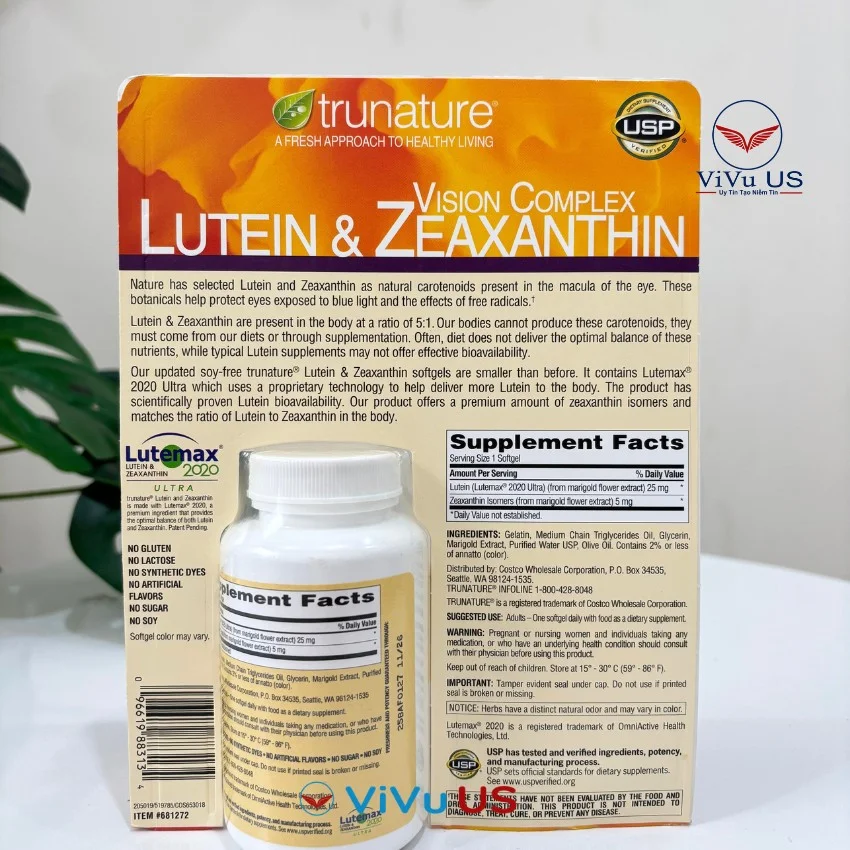 Trunature Vision Complex Lutein & Zeaxanthin 140 Viên