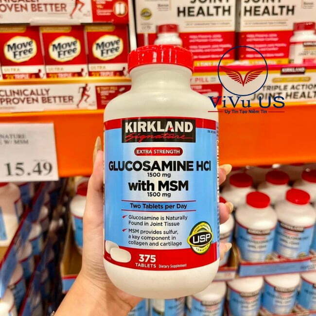 Glucosamine HCL 1500mg 375 vien