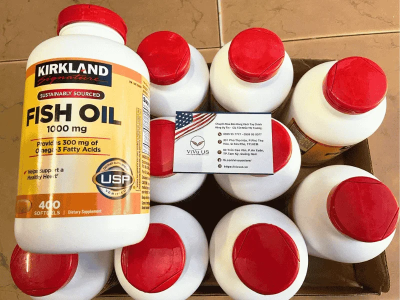 Dầu Cá Omega 3 Fish Oil 1000mg Kirkland