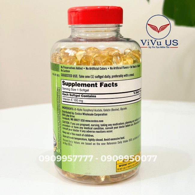 Thanh Phan Vitamin E Kirkland 400 Iu