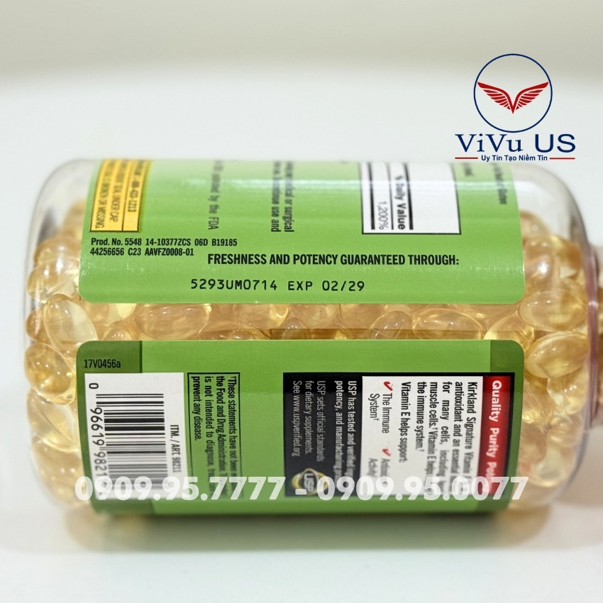 Han Su Dung Vitamin E Kirkland 400 Iu