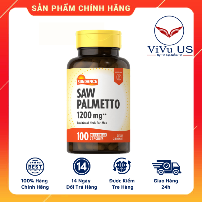 Tiền Liệt Tuyến Saw Palmeto Sundance 1200mg (100 viên) chính hãng Mỹ