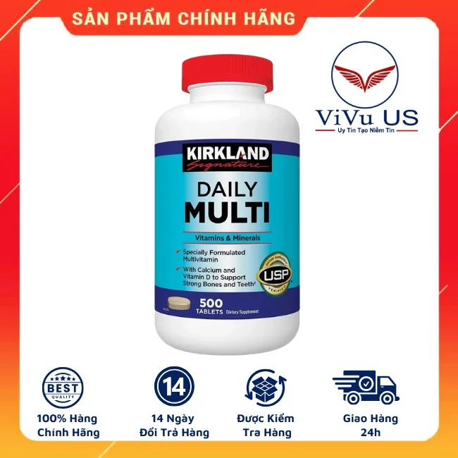 Viên Uống Vitamin Tổng Hợp Daily Multi Kirkland của Mỹ