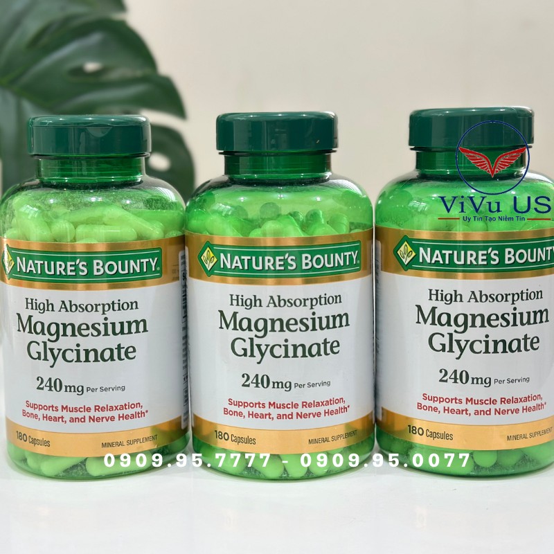 Viên Uống Magnesium Glycinate Nature Bounty 240mg