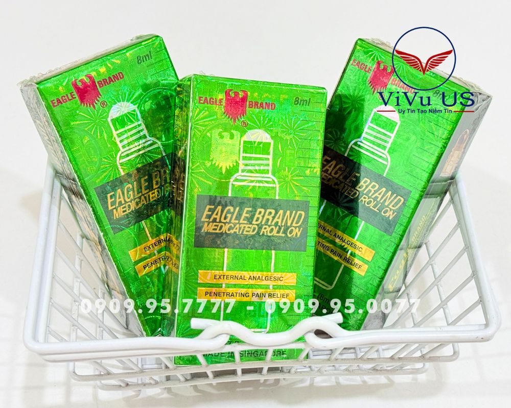 Dầu Gió Xanh 2 Nắp Hiệu Con Ó 8ml