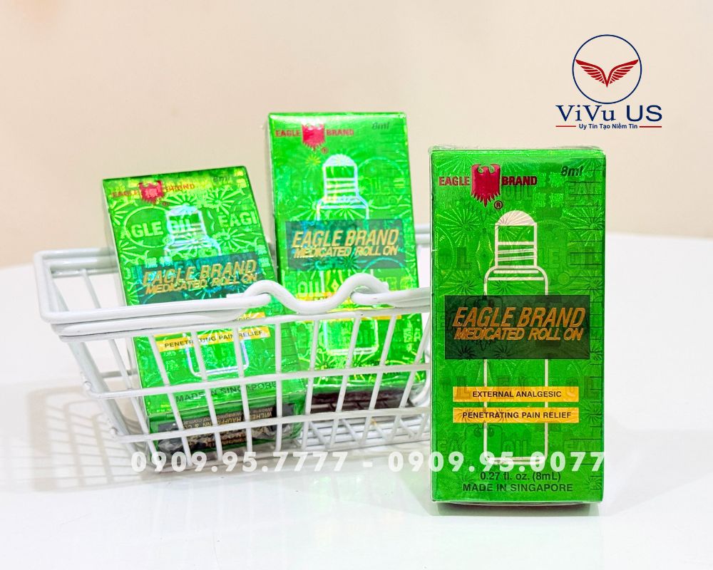 Dầu Gió Xanh 2 Nắp Hiệu Con Ó 8ml 1