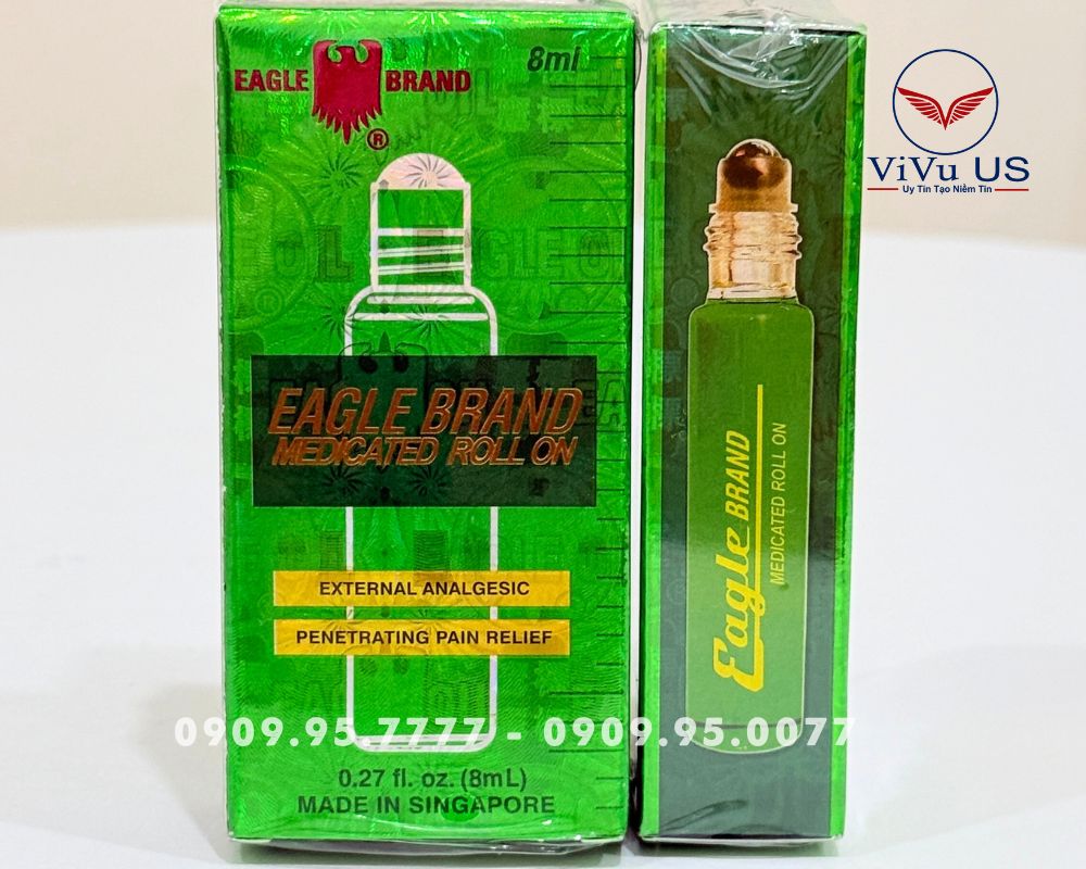 Dầu Gió Xanh 2 Nắp Hiệu Con Ó 8ml 5