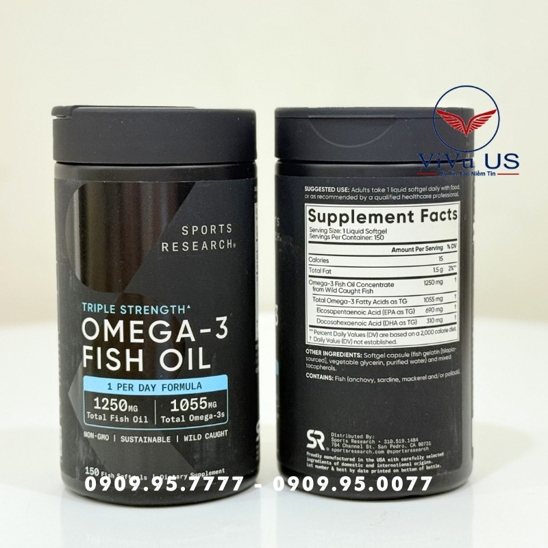 Omega 3 Sr Fish Oil Mỹ