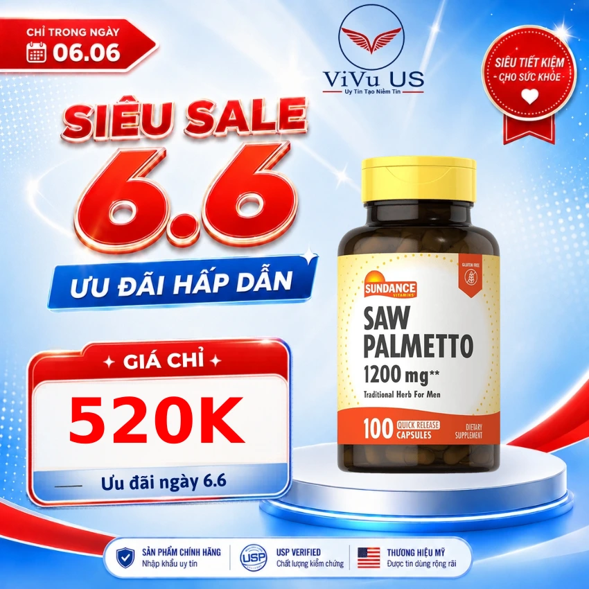 Viên Uống Saw Palmetto Sundance 1200mg 100 Viên của Mỹ