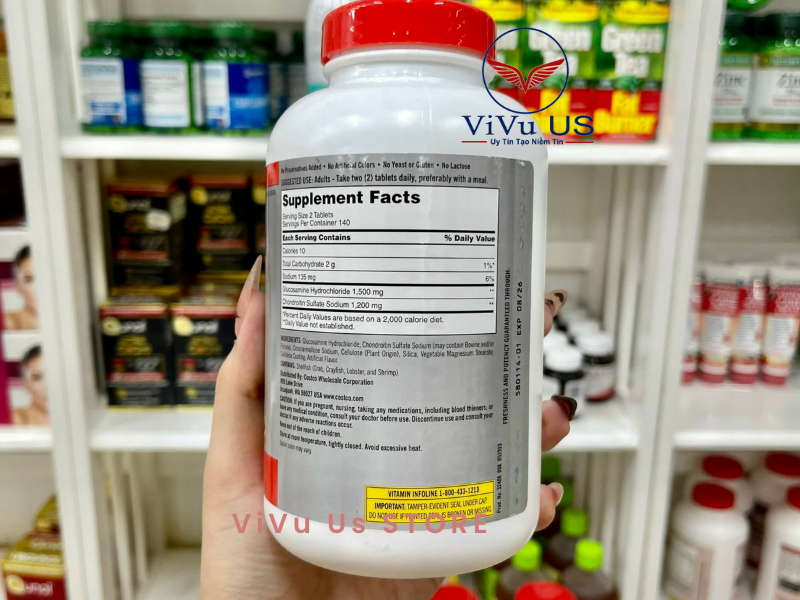 Viên Uống Glucosamine 1500Mg &Amp; Chondroitin 1200Mg 280 Viên ( Mẫu Mới ) 2 Thanh Phan Glucosamine 1500Mg &Amp; Chondroitin 1200Mg