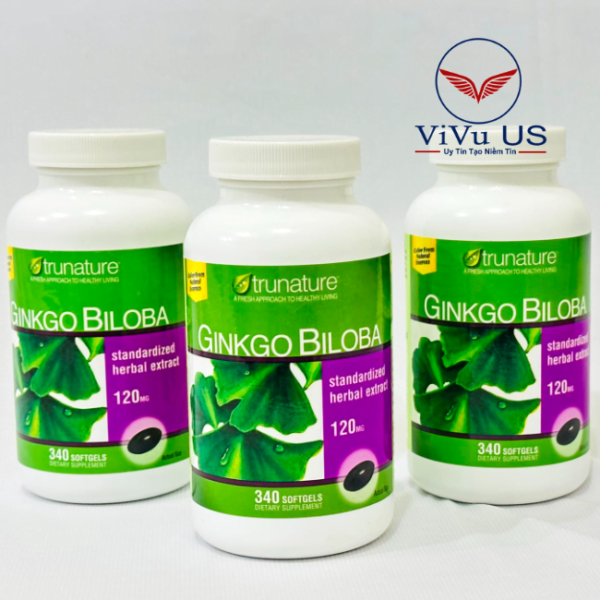 Viên Uống Bổ Não Ginkgo Biloba Trunature 340 Viên Mỹ 1