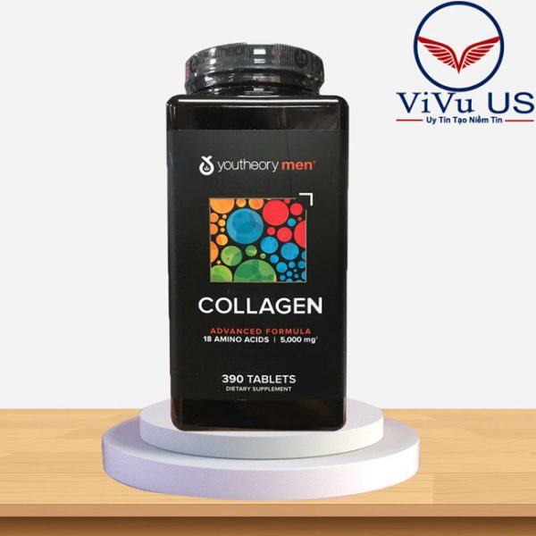 Collagen Youtheory Men'S Advanced 390 Viên Type 1 2 3 Dành Cho Nam Giới