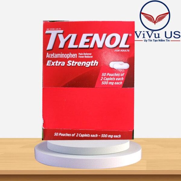 Tylenol Extra Strength 500Mg 50Caps Viên Giảm Đau, Hạ Sốt Của Mỹ