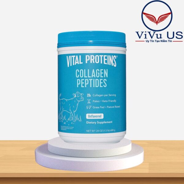 Bột Collagen Vital Proteins Collagen Peptides Unflavored 680G Của Mỹ