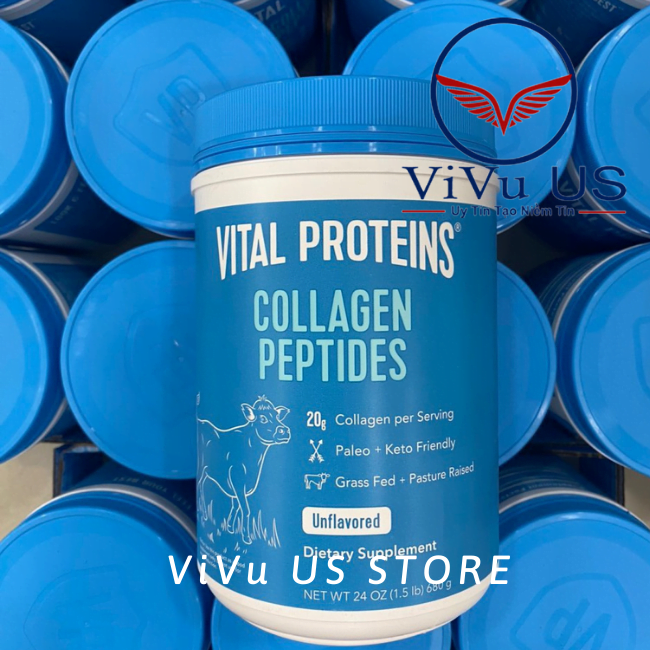Bột Collagen Vital Proteins Collagen Peptides Unflavored 680G Của Mỹ