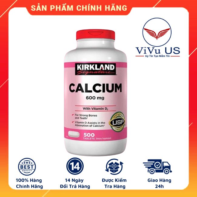 Canxi Kirkland Calcium 600Mg D3