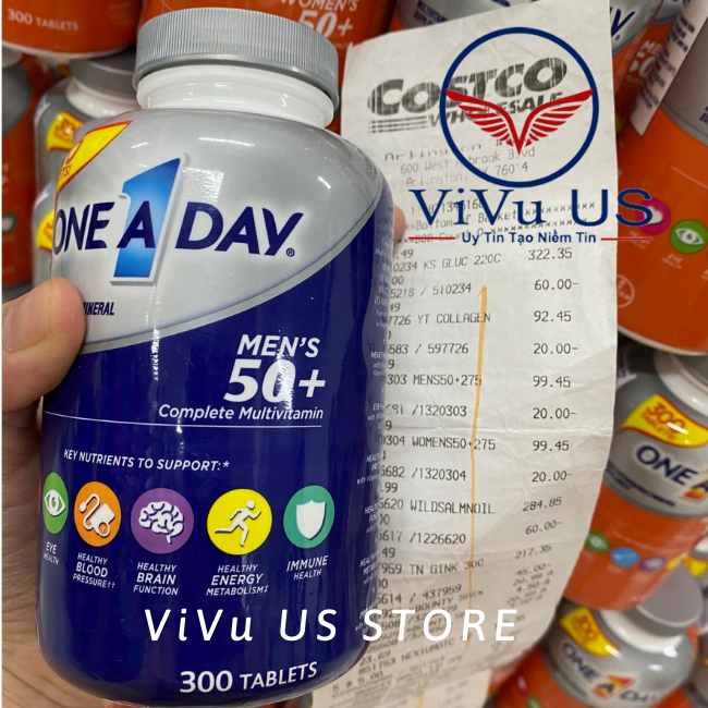 Viên Uống One A Day Men'S 50+ Multi Vitamine Advantage Men Formula 300 Viên Của Mỹ ( Mẫu Mới Nhất ) 11 Viên Uống One A Day Men’s 50+ Multi Vitamine Advantage Men Formula 300 Viên Của Mỹ ( Mẫu Mới Nhất )