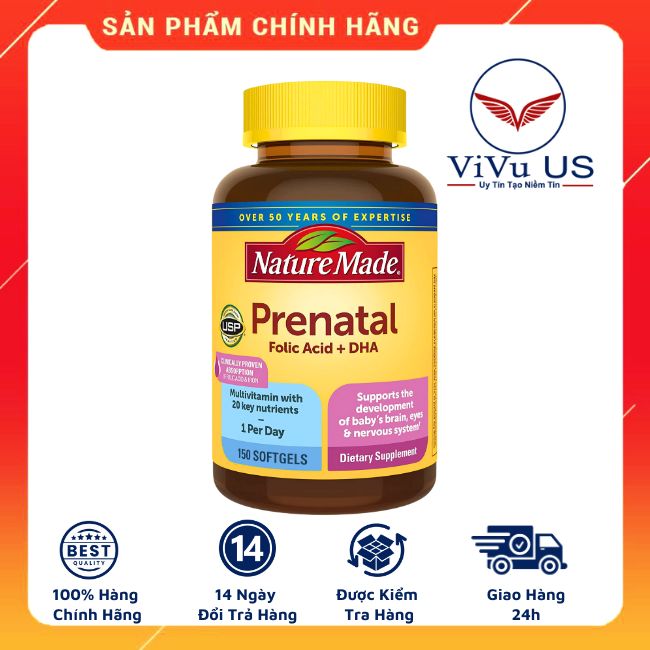 Vien Uong Prenatal Multi Dha 150 Vien Nature Made