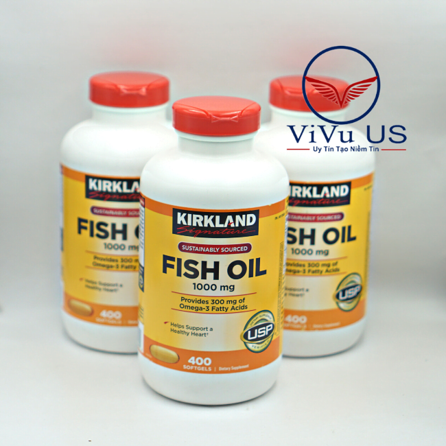 Dầu Cá Omega 3 Fish Oil 1000Mg Kirkland – Chính Hãng Usa.