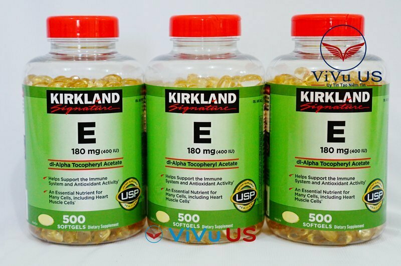 Vitamin E Kirkland 400 Iu Mỹ