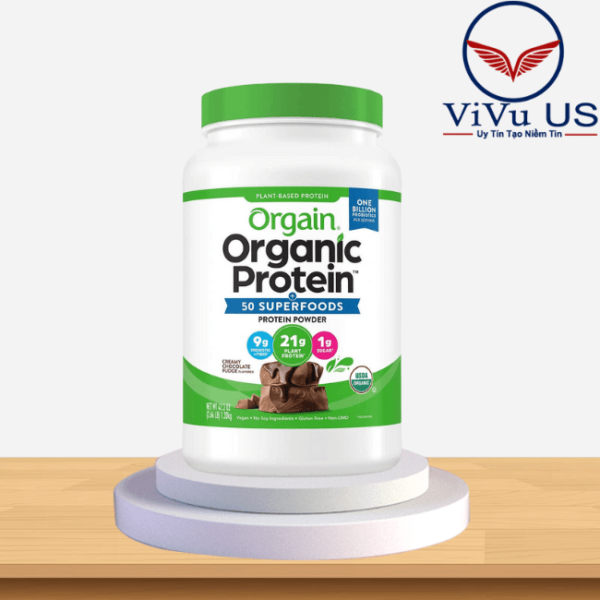 Bột Protein Hữu Cơ Orgain Organic Protein &Amp; Superfoods 1224G Mỹ ( Vị Chocolate )