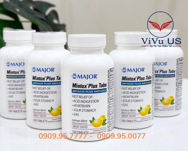 Major Mintox Plus Tabs Antacid 100 Viên Của Mỹ