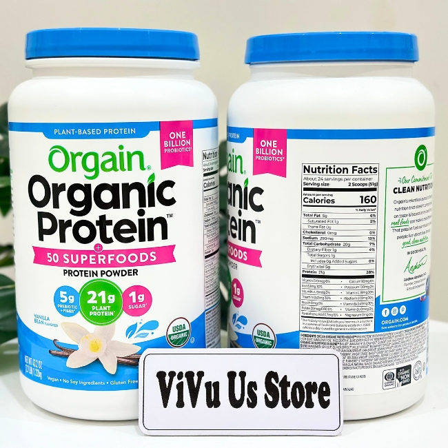 Bot Protein Orgain Organic Protein &Amp; Superfoods 1,22Kg Vi Vani