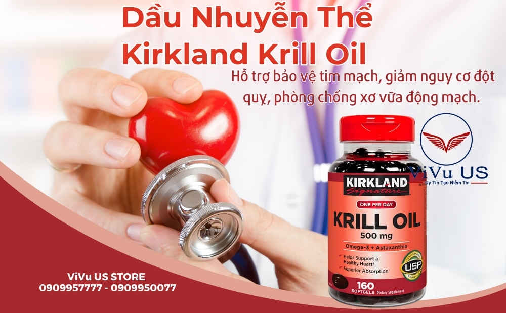 Kirkland Krill Oil 500Mg 160 Vien