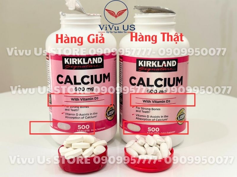 Cach Phan Biet Hang That Va Gia Vien Uong Calcium 600Mg D3 Cua My