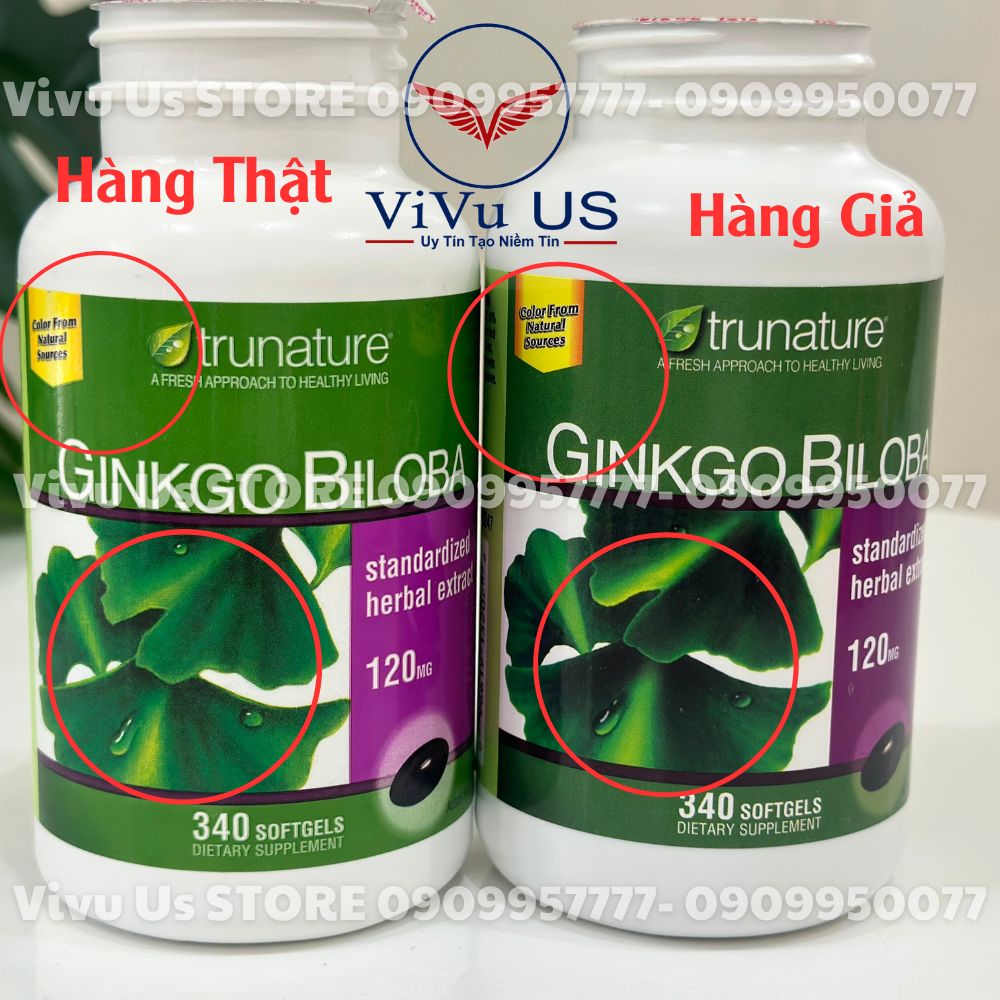 Huong Dan Phan Biet Hang Gia Ginkgo Biloba 120Mg Trunature