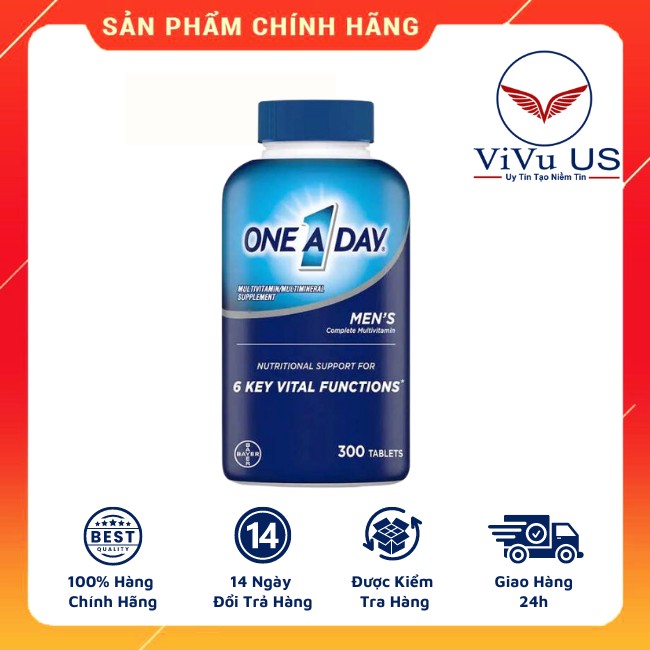 Vien Uong Vitamin Tong Hop One A Day Men’s Multivitamin Cho Nam Duoi 50 Tuoi