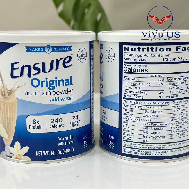 Sữa Bột Ensure Original Nutrition Powder Hộp 400g