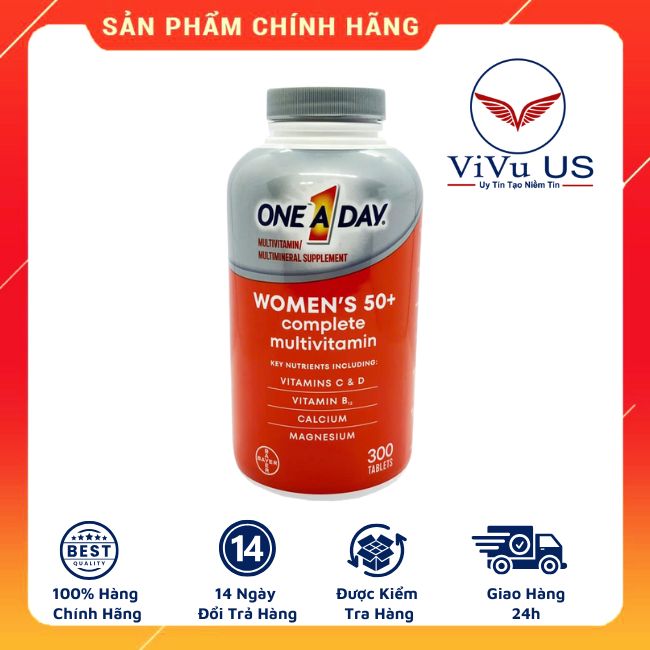 Vitamin Tổng Hợp Cho Nữ Trên 50 Tuổi One A Day Women 50+ 300 Viên Của Mỹ.