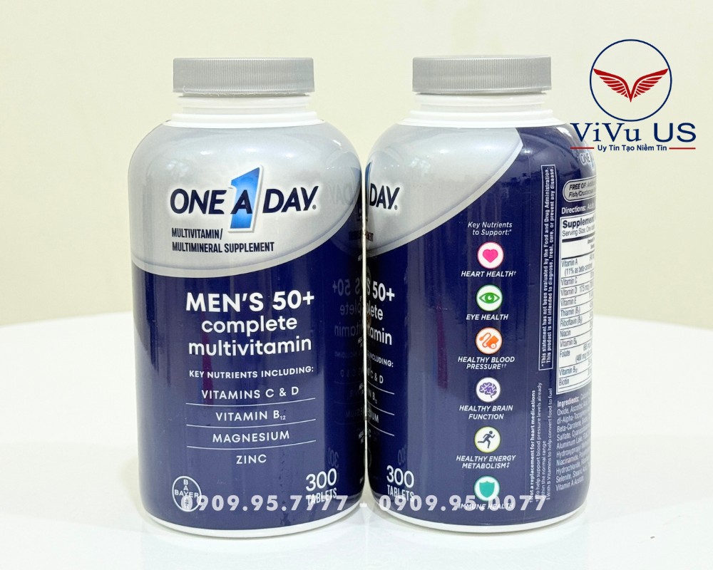 Vitamin Tổng Hợp Dành Cho Nam Trên 50 Tuổi One A Day Men 50+ 300 Viên Của Mỹ. 16 Vitamin Tổng Hợp Dành Cho Nam Trên 50 Tuổi One A Day Men 50+ 300 Viên