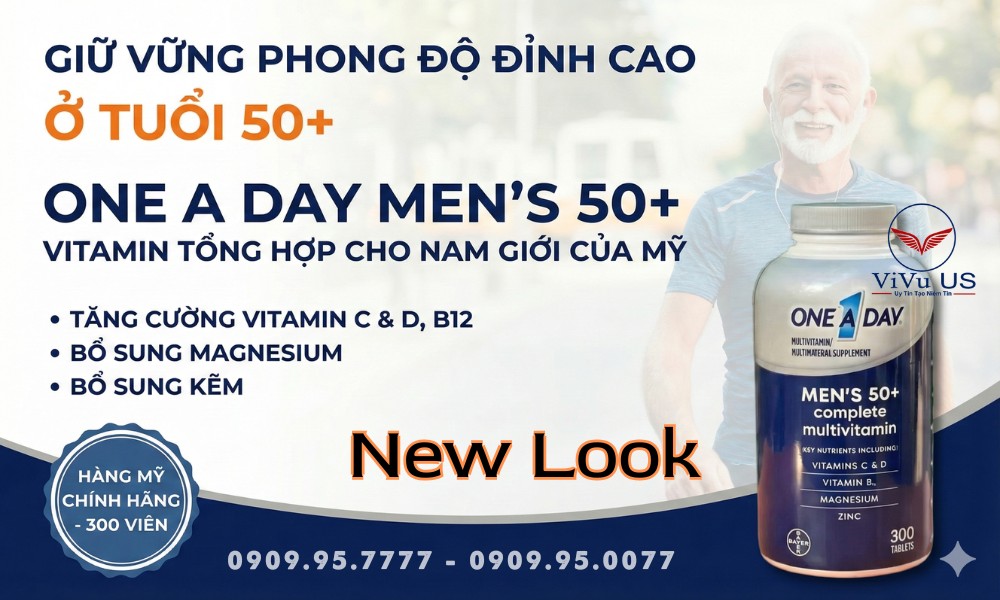 Vitamin Tổng Hợp Dành Cho Nam Trên 50 Tuổi One A Day Men 50+ 300 Viên Của Mỹ. 14 Vitamin Tổng Hợp Dành Cho Nam Trên 50 Tuổi One A Day Men 50+ 300 Viên Của Mỹ.