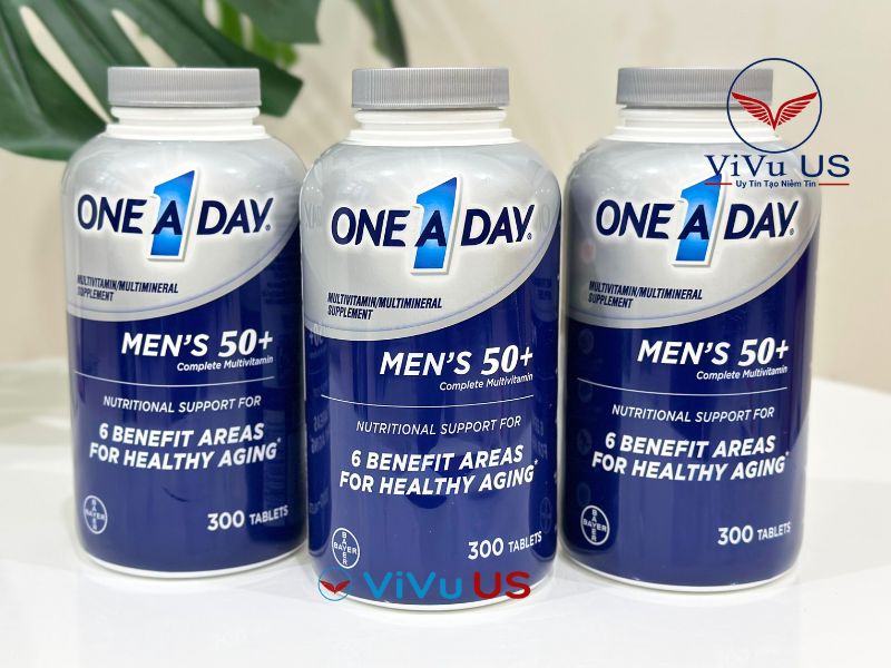 Vitamin Tổng Hợp Dành Cho Nam Trên 50 Tuổi One A Day Men 50+ 300 Viên Của Mỹ.